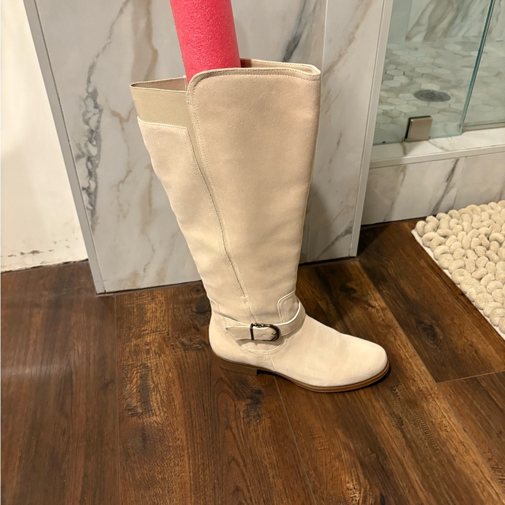Naturalizer suede boots wide calf size 9